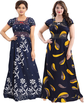 CINCO Women Nighty Set(Multicolor)