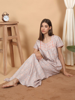 SWEET DREAMS Women Nighty(Pink)