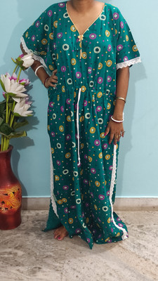 Sampriti Women Nighty(Green)