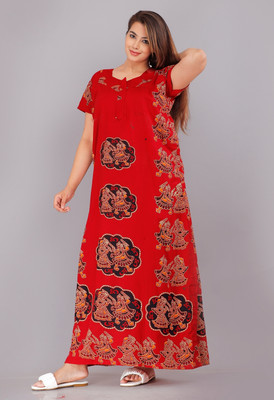 Rukmani Women Nightdress(Red)
