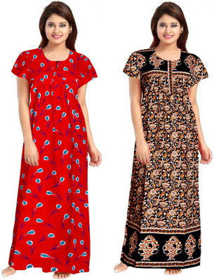 Vatatmaj Creations Women Nighty(Red)