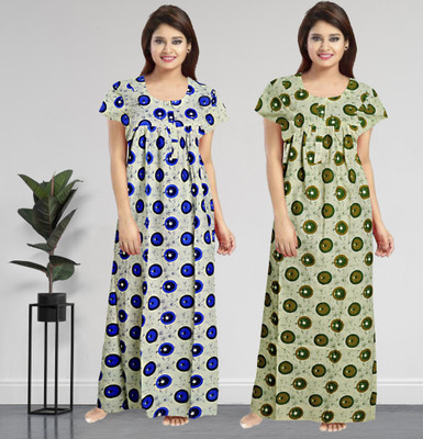 AakarShana Women Nighty Set(Multicolor)