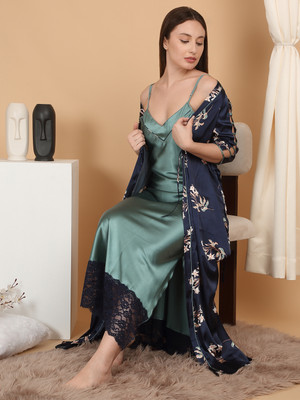 SWEET DREAMS Women Robe(Dark Blue)