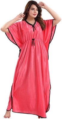Rangmor Women Nighty(Pink)