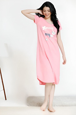 HouseOfCommon Women Nightshirts(Pink)