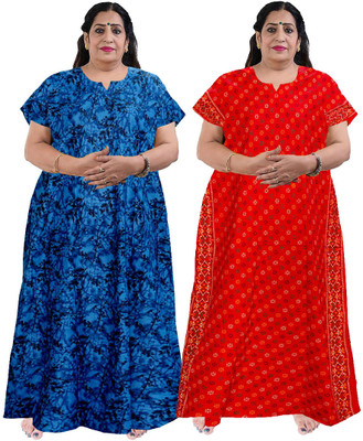 Sarthak Creation Women Nighty(Multicolor)