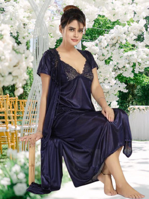 ovida Women Nighty(Dark Blue)