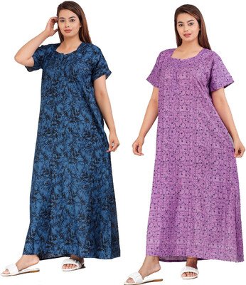 Shri Janki Saree Women Nighty(Multicolor)