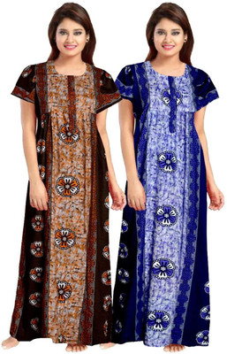 KBNBJ Women Nighty Set(Multicolor)