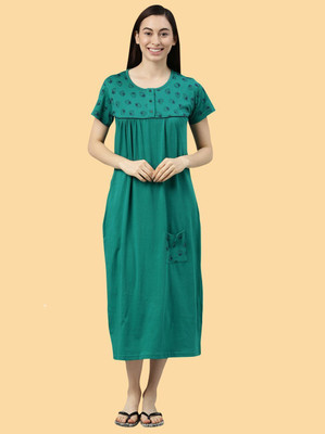 Kryptic Women Nighty(Green)
