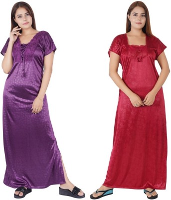 REN STAR Women Nighty Set(Multicolor)