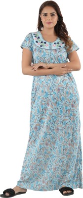 BHOOMI Women Nighty(Blue)