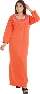 NACNO Women Nighty(Orange)