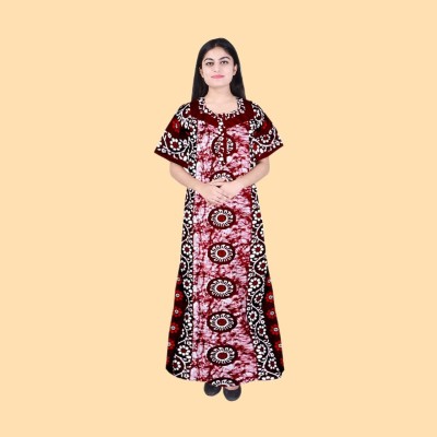 NIRMALA FASHIONS Women Nighty(Red)