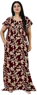 unlocked Women Nighty(Maroon)