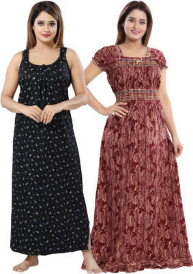 INNER BEATS Women Nighty Set(Multicolor)
