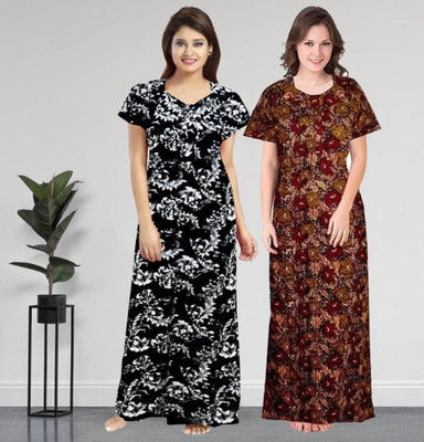 MF CREATION Women Nighty(Multicolor)