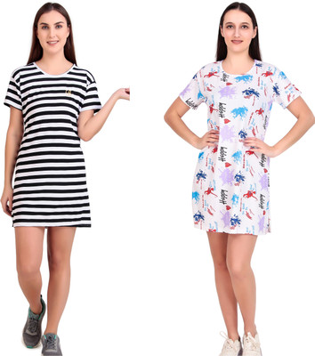 AAGRAHAM Women Nightshirts(Multicolor)