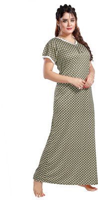 Gutthi Women Nighty(Green)