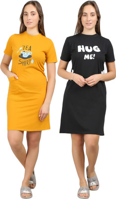 megaska Women Nighty Set(Multicolor)