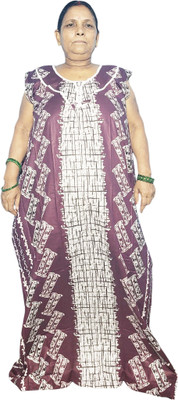 aaapremises Women Nighty(Purple, White)