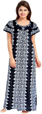 THE FASHION OUTLET Women Nighty(Black, Red)