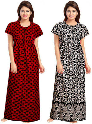 Saaviyo International Women Nightdress(Multicolor)