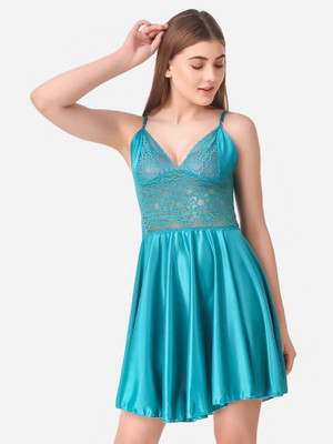 DreamBe Women Nighty(Blue)