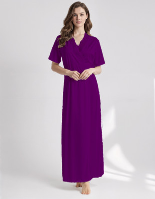 XPIOX Women Nightdress(Purple)