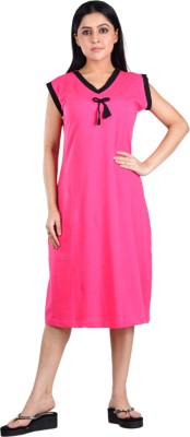 Piyali's Creation Women's Women Nighty(Pink)