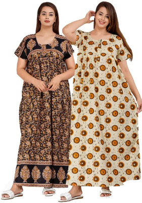 Siya Fashion Women Nighty(Multicolor)