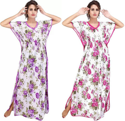 For N Beauty Women Nighty(Multicolor)