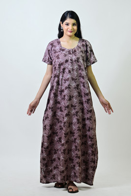 PINK CITY MART Women Nightshirts(Brown)