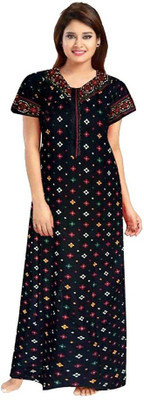 Sarthak Creation Women Nighty(Multicolor)