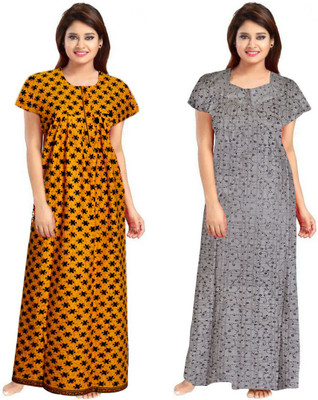 PE Fashion Women Nighty Set(Multicolor)