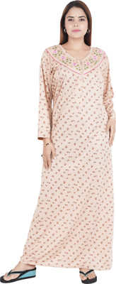 INSTRY Women Nighty(Beige)