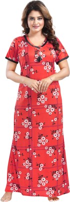 Gutthi Women Nighty(Red)