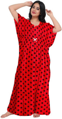Sharma Distributor Women Nighty(Red)