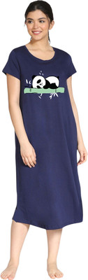 monaarch Women Nighty(Dark Blue)