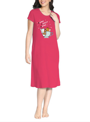 monaarch Women Nighty(Pink)