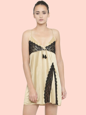 DreamBe Women Chemise(Beige)