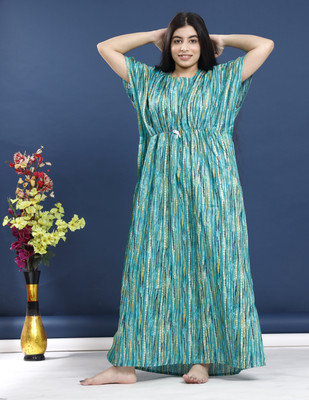 AMAZZENIGHTY Women Nighty(Green)