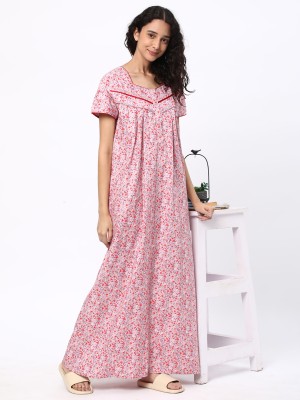 Kovira Women Nighty(Pink)