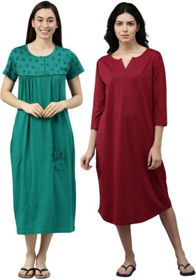 Kryptic Women Nightdress(Multicolor)