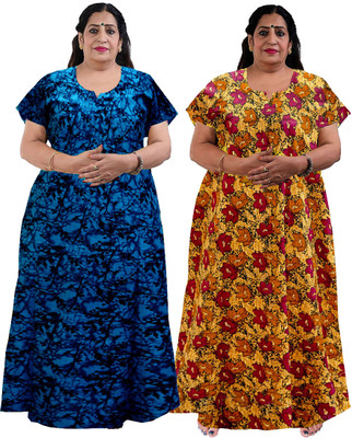 Priyanka Creation Women Nighty(Pink)