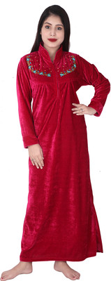Robecult Women Nighty(Maroon)