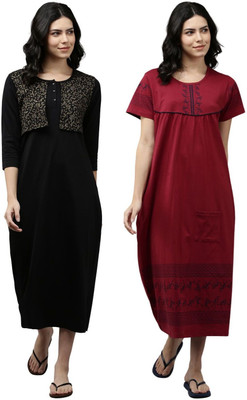 Kryptic Women Nightdress(Multicolor)