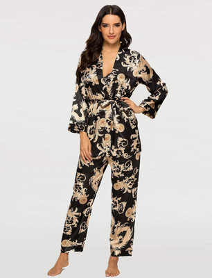 Cuteva Women Nightdress(Black)