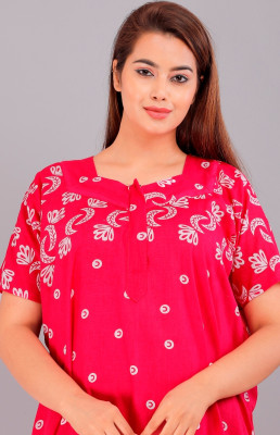 BHOOMI ENTERPRISES Women Nighty(Pink)