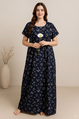 bahumaan Women Nighty(Blue)
